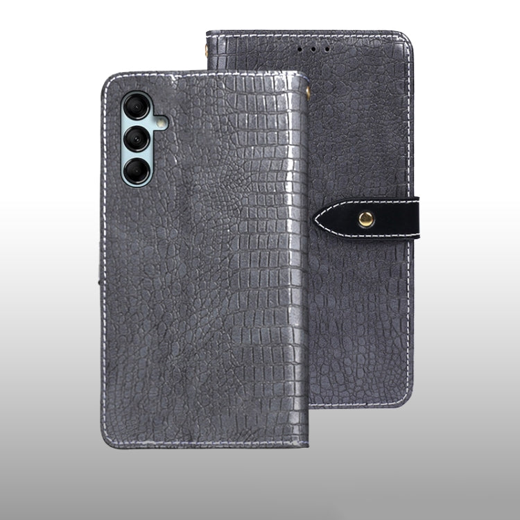 For Samsung Galaxy M14 5G idewei Crocodile Texture Leather Phone Case