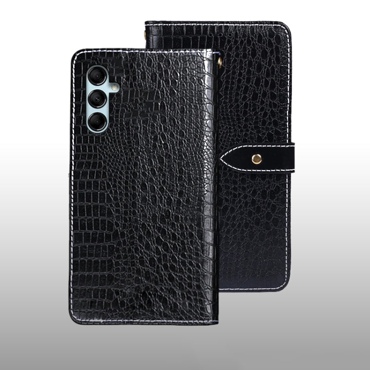 For Samsung Galaxy M14 5G idewei Crocodile Texture Leather Phone Case