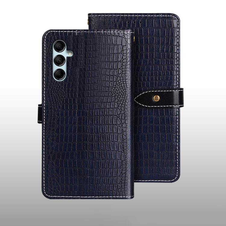 For Samsung Galaxy M14 5G idewei Crocodile Texture Leather Phone Case