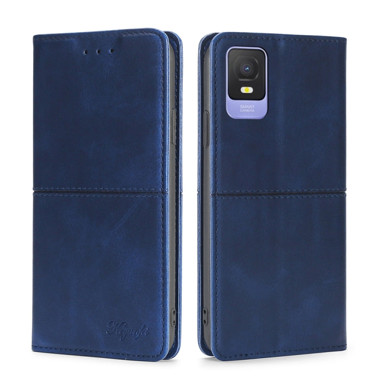For TCL 403 Cow Texture Magnetic Horizontal Flip Leather Phone Case
