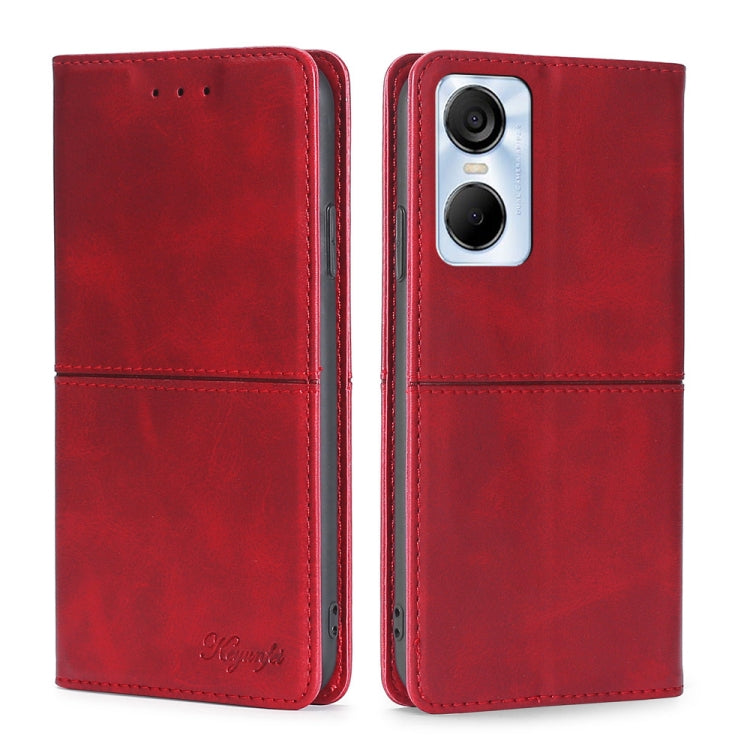 For Tecno Pop 6 Pro Cow Texture Magnetic Horizontal Flip Leather Phone Case