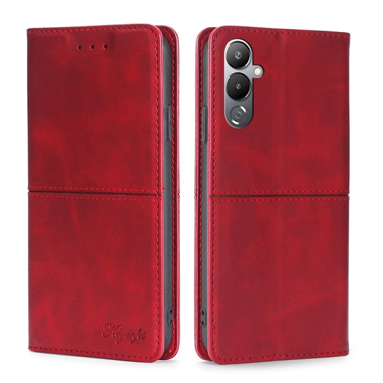 For Tecno Pova 4 Cow Texture Magnetic Horizontal Flip Leather Phone Case
