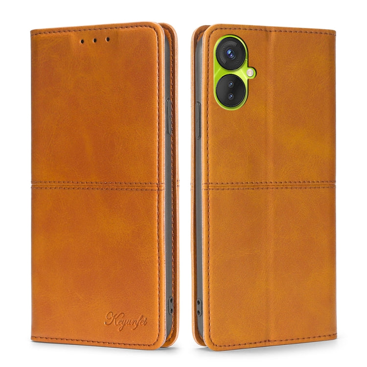For Tecno Spark 9 Pro Cow Texture Magnetic Horizontal Flip Leather Phone Case