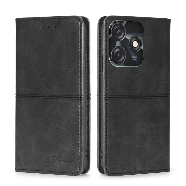 For Tecno Spark 10C Cow Texture Magnetic Horizontal Flip Leather Phone Case