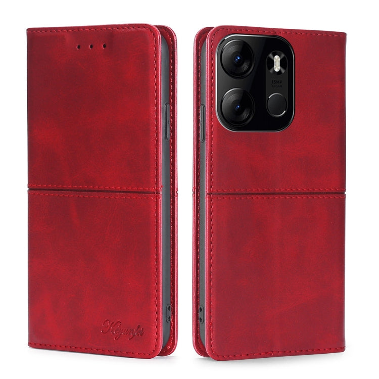 For Tecno Spark Go 2023 / Pop 7 / Pop 7 Pro Cow Texture Magnetic Horizontal Flip Leather Phone Case