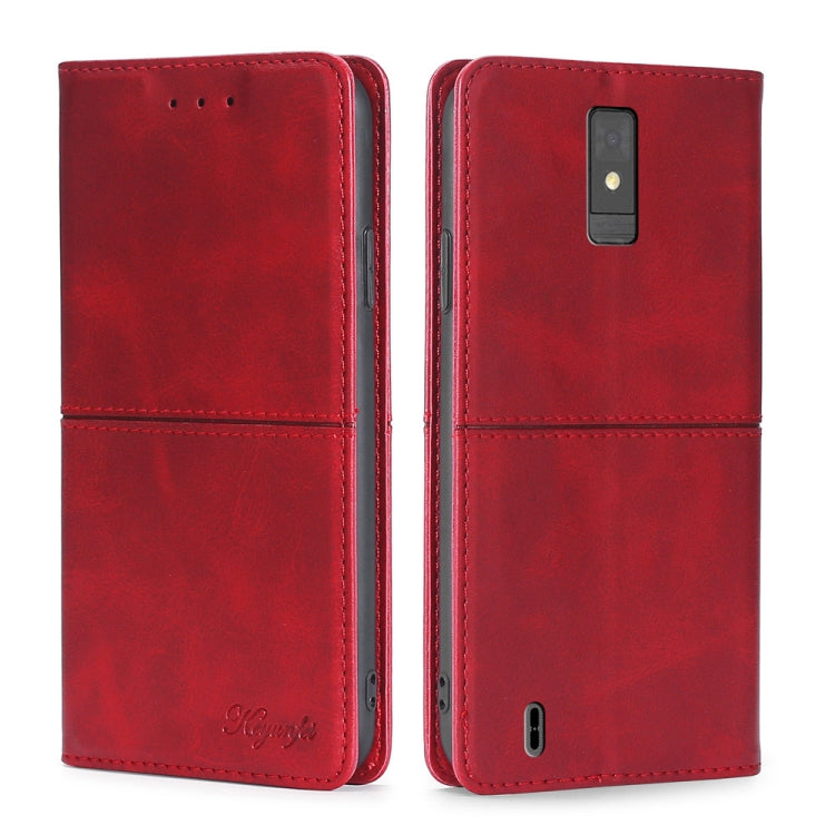 For ZTE Blade A32 Cow Texture Magnetic Horizontal Flip Leather Phone Case