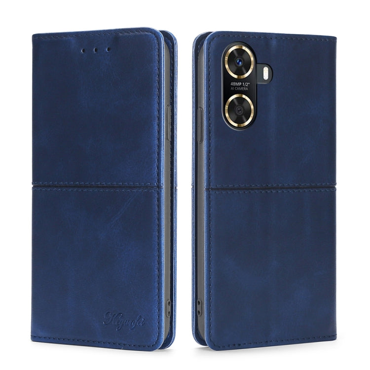 For Huawei Enjoy 60 Cow Texture Magnetic Horizontal Flip Leather Phone Case