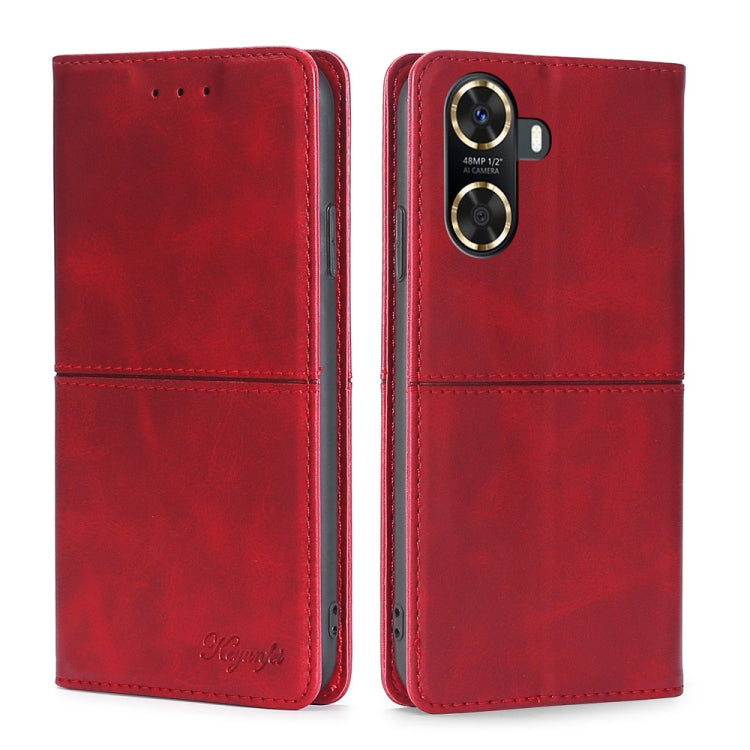 For Huawei Enjoy 60 Cow Texture Magnetic Horizontal Flip Leather Phone Case