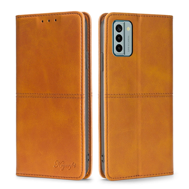 For Nokia G22 Cow Texture Magnetic Horizontal Flip Leather Phone Case