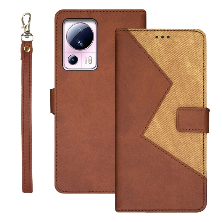 For Xiaomi 13 Lite idewei Two-color Splicing Leather Phone Case