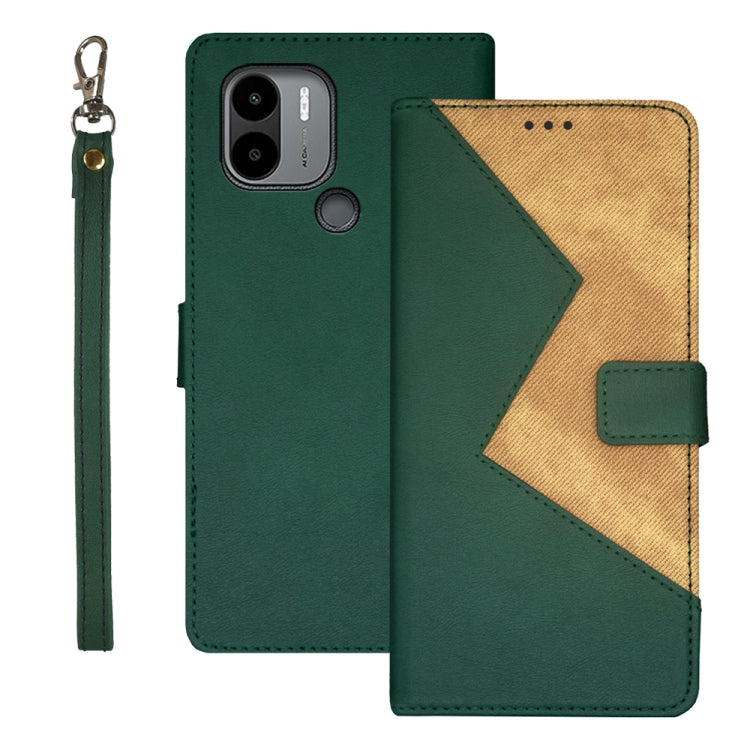 For Xiaomi Poco C51 idewei Two-color Splicing Leather Phone Case