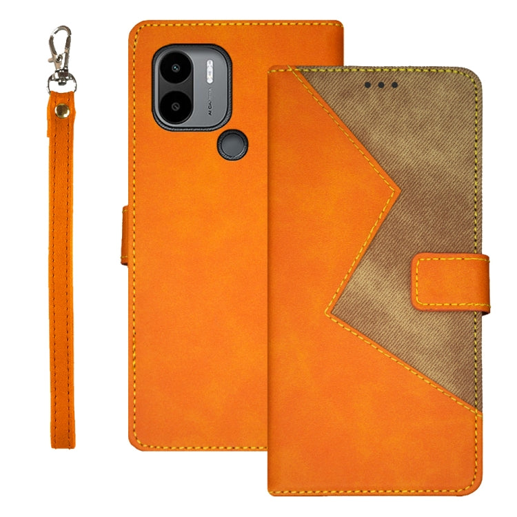For Xiaomi Poco C51 idewei Two-color Splicing Leather Phone Case