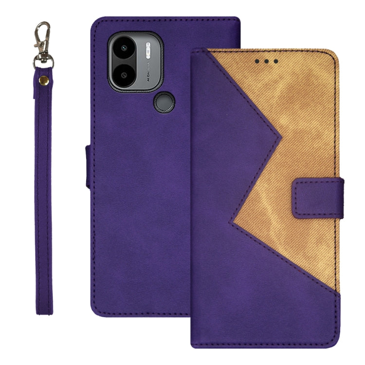 For Xiaomi Poco C51 idewei Two-color Splicing Leather Phone Case