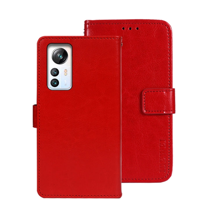 For Blackview A85 idewei Crazy Horse Texture Leather Phone Case with Holder