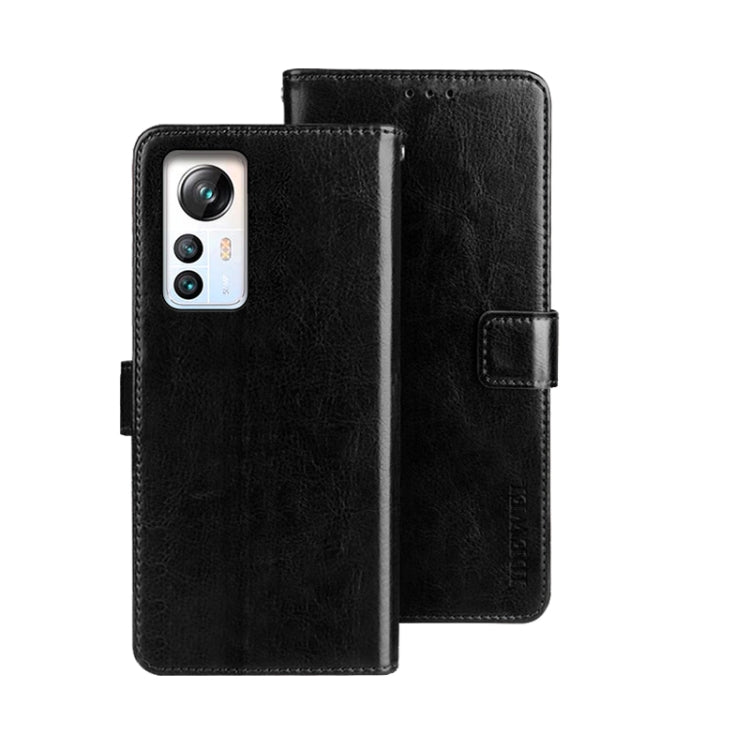 For Blackview A85 idewei Crazy Horse Texture Leather Phone Case with Holder