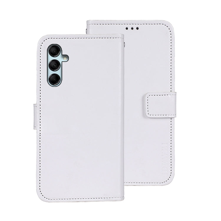 For Samsung Galaxy M14 5G idewei Crazy Horse Texture Leather Phone Case with Holder