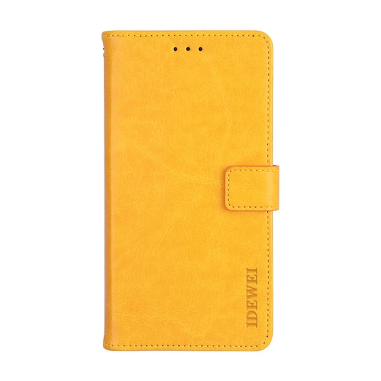 For Samsung Galaxy M14 5G idewei Crazy Horse Texture Leather Phone Case with Holder