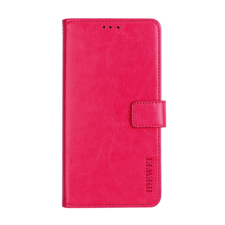 For Samsung Galaxy M14 5G idewei Crazy Horse Texture Leather Phone Case with Holder