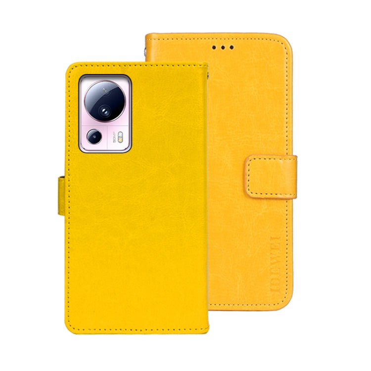 For Xiaomi 13 Lite idewei Crazy Horse Texture Leather Phone Case with Holder