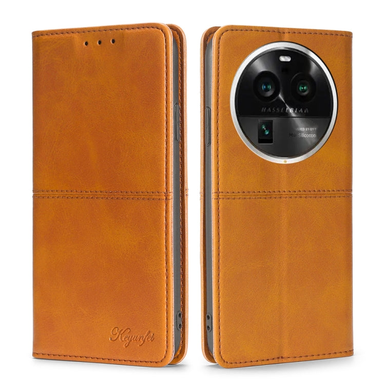 For OPPO Find X6 Pro 5G Cow Texture Magnetic Horizontal Flip Leather Phone Case