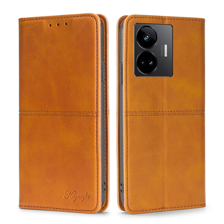 For Realme GT Neo 5 / GT3 / GT Neo 5 240W Cow Texture Magnetic Horizontal Flip Leather Phone Case