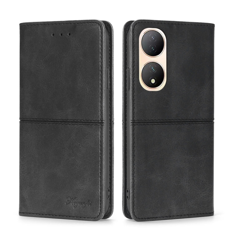 For vivo Y100 5G Cow Texture Magnetic Horizontal Flip Leather Phone Case