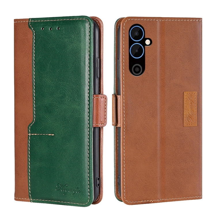 For Tecno Pova Neo 2 Contrast Color Side Buckle Leather Phone Case