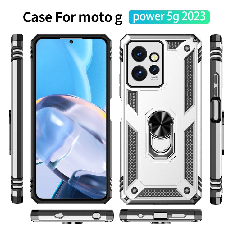 For Motorola Moto G Power 5G 2023 Shockproof TPU + PC Phone Case with Holder