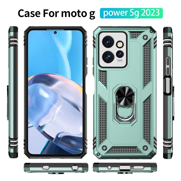 For Motorola Moto G Power 5G 2023 Shockproof TPU + PC Phone Case with Holder