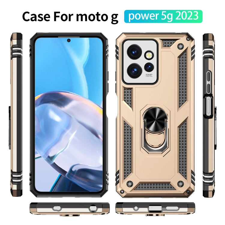 For Motorola Moto G Power 5G 2023 Shockproof TPU + PC Phone Case with Holder