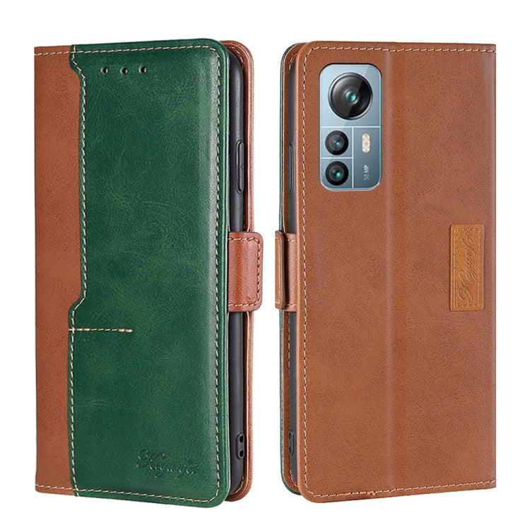 For Blackview A85 Contrast Color Side Buckle Leather Phone Case