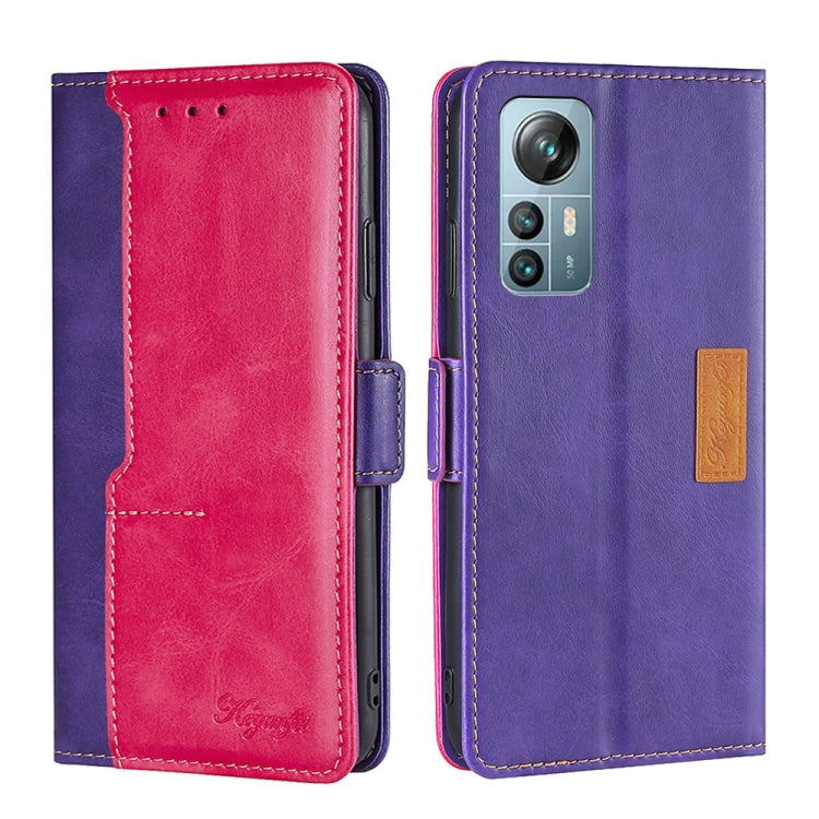 For Blackview A85 Contrast Color Side Buckle Leather Phone Case