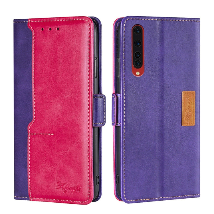 For Rakuten Big Contrast Color Side Buckle Leather Phone Case
