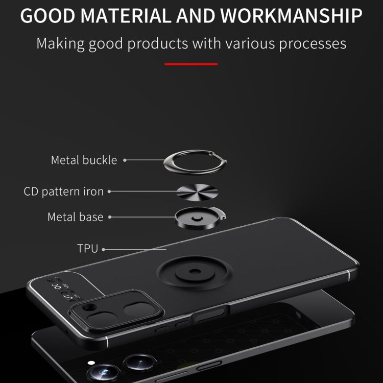 For Realme 10 Pro 5G Metal Ring Holder TPU Phone Case
