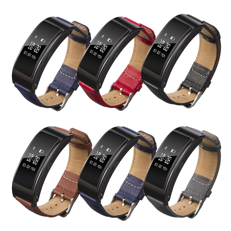 For Huawei Band 7 Glossy Leather Watch Band