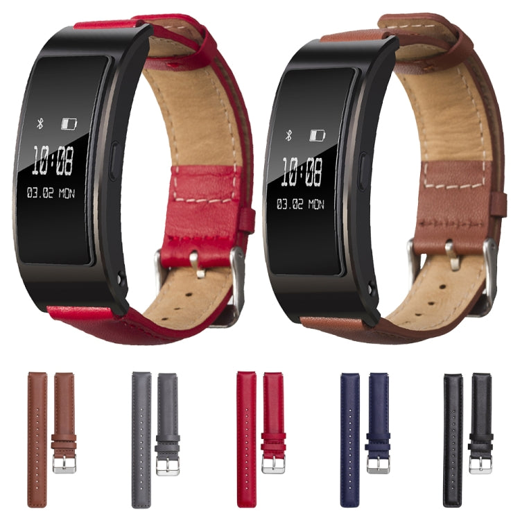 For Huawei Band 7 Glossy Leather Watch Band