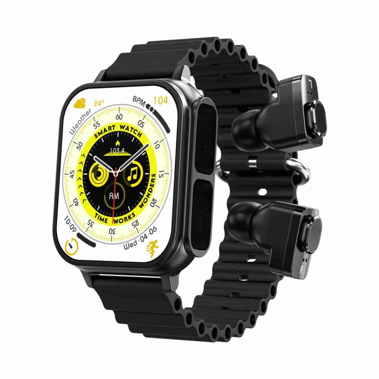 N22 2 in 1 1.96 inch HD Display Sport Bluetooth Call Earphone Smart Watch