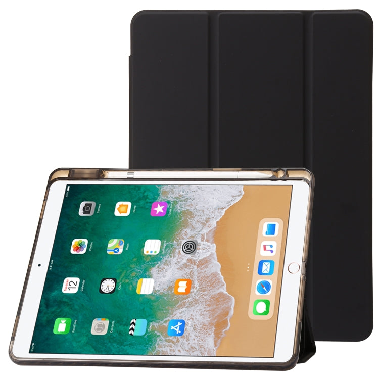 Clear Acrylic 3-Fold Leather Tablet Case For iPad 10.2 2019 / 10.2 2020 / 10.2 2021 / Pro 10.5 2017 / Air 10.5 2019