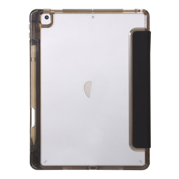 Clear Acrylic 3-Fold Leather Tablet Case For iPad 10.2 2019 / 10.2 2020 / 10.2 2021 / Pro 10.5 2017 / Air 10.5 2019