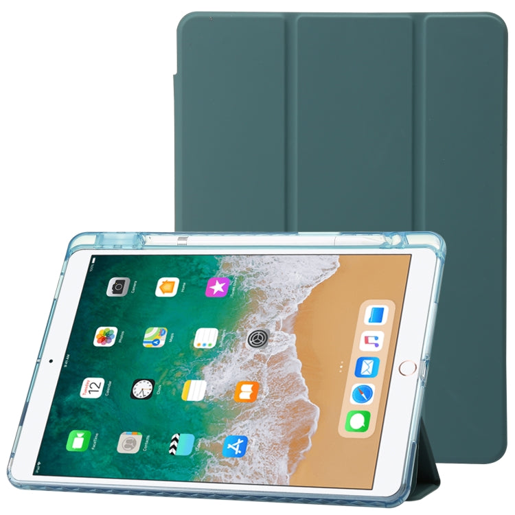 Clear Acrylic 3-Fold Leather Tablet Case For iPad 10.2 2019 / 10.2 2020 / 10.2 2021 / Pro 10.5 2017 / Air 10.5 2019