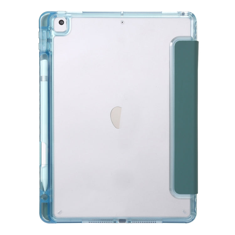 Clear Acrylic 3-Fold Leather Tablet Case For iPad 10.2 2019 / 10.2 2020 / 10.2 2021 / Pro 10.5 2017 / Air 10.5 2019