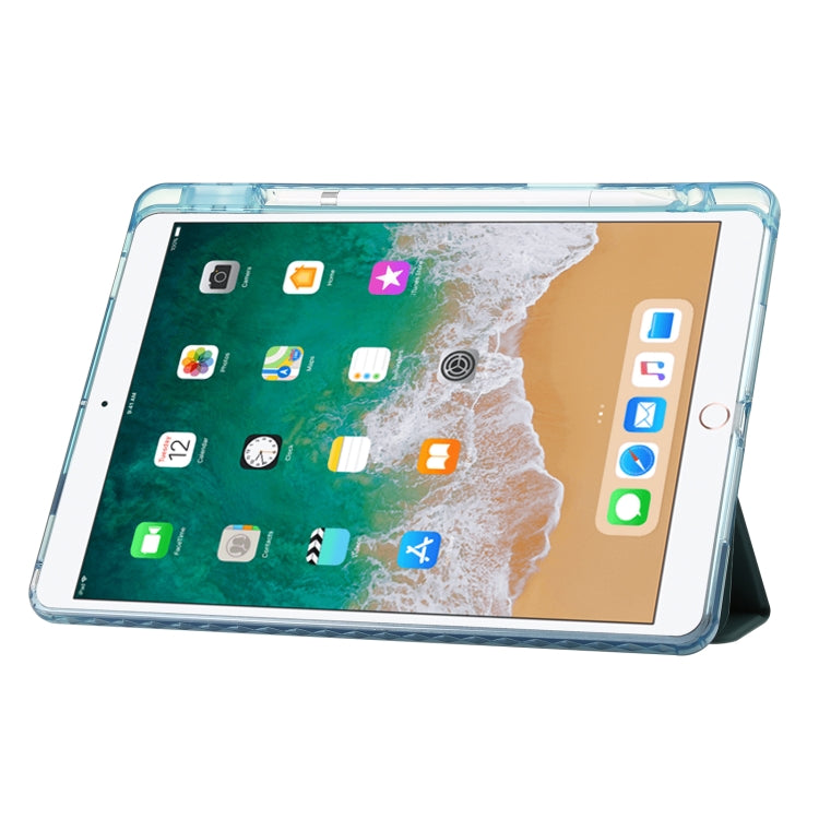 Clear Acrylic 3-Fold Leather Tablet Case For iPad 10.2 2019 / 10.2 2020 / 10.2 2021 / Pro 10.5 2017 / Air 10.5 2019