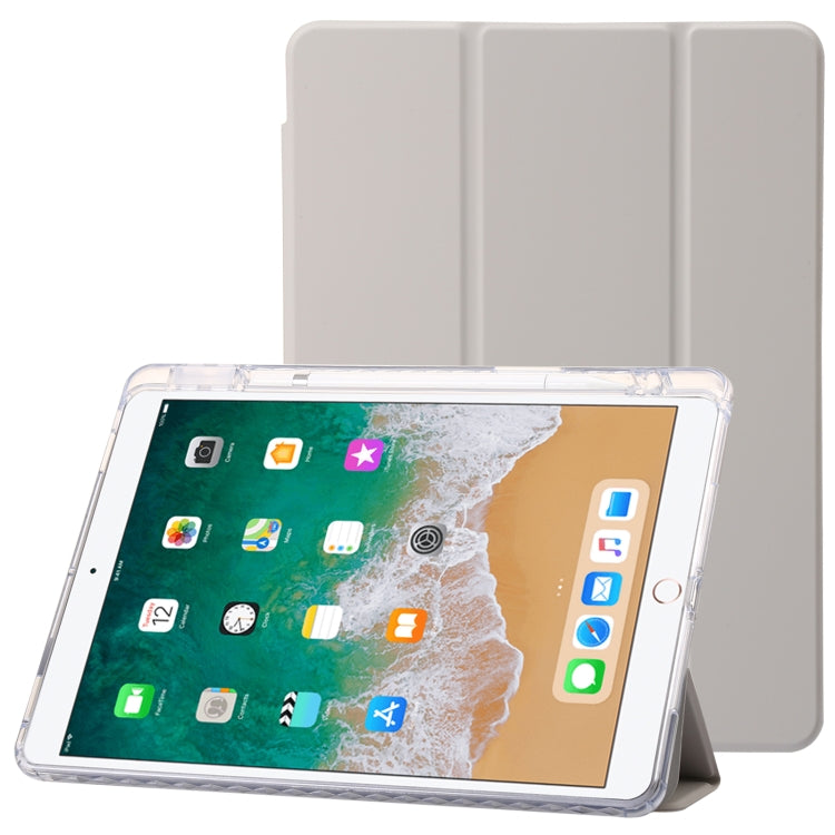 Clear Acrylic 3-Fold Leather Tablet Case For iPad 10.2 2019 / 10.2 2020 / 10.2 2021 / Pro 10.5 2017 / Air 10.5 2019