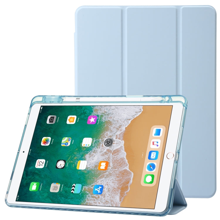 Clear Acrylic 3-Fold Leather Tablet Case For iPad 10.2 2019 / 10.2 2020 / 10.2 2021 / Pro 10.5 2017 / Air 10.5 2019