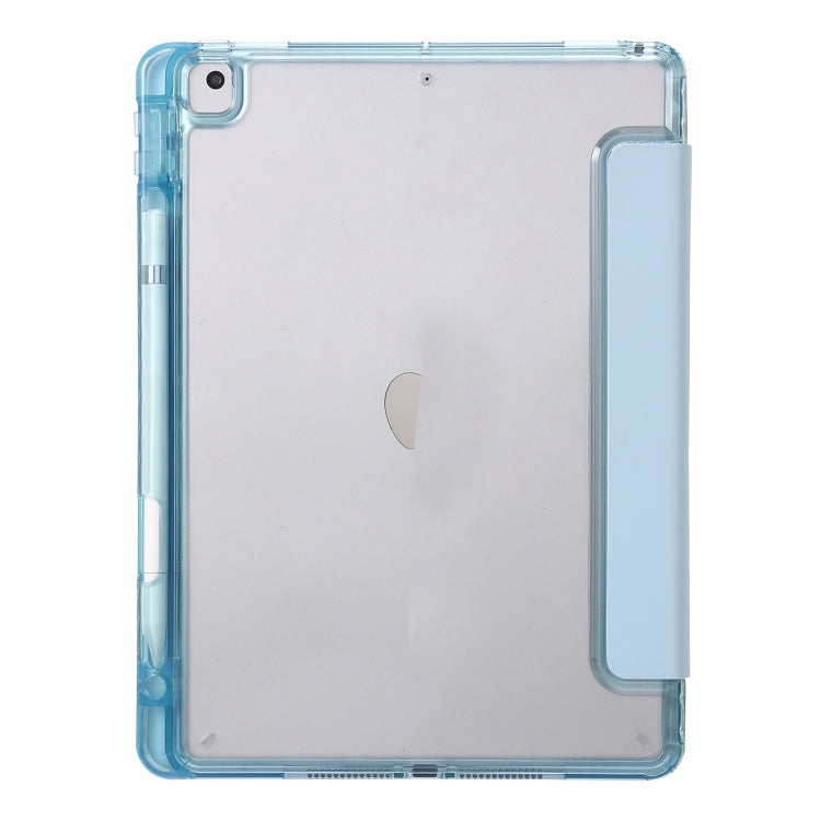 Clear Acrylic 3-Fold Leather Tablet Case For iPad 10.2 2019 / 10.2 2020 / 10.2 2021 / Pro 10.5 2017 / Air 10.5 2019