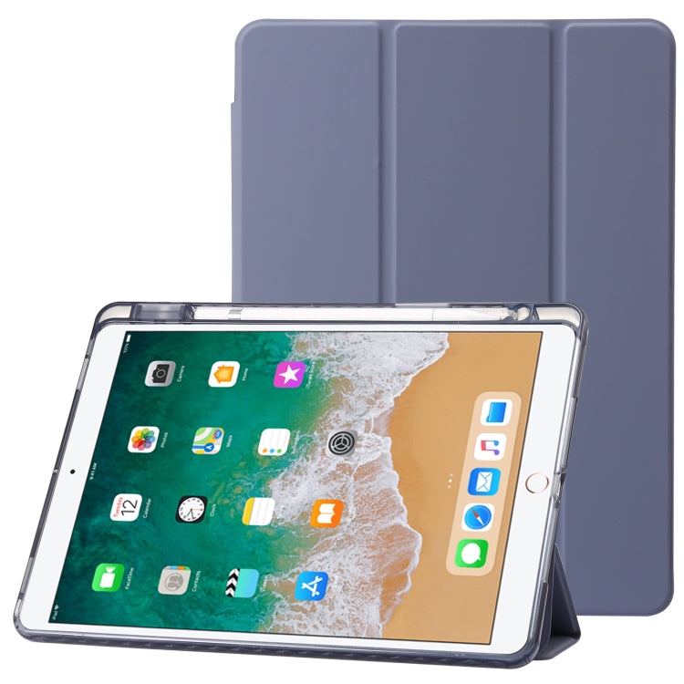 Clear Acrylic 3-Fold Leather Tablet Case For iPad 10.2 2019 / 10.2 2020 / 10.2 2021 / Pro 10.5 2017 / Air 10.5 2019