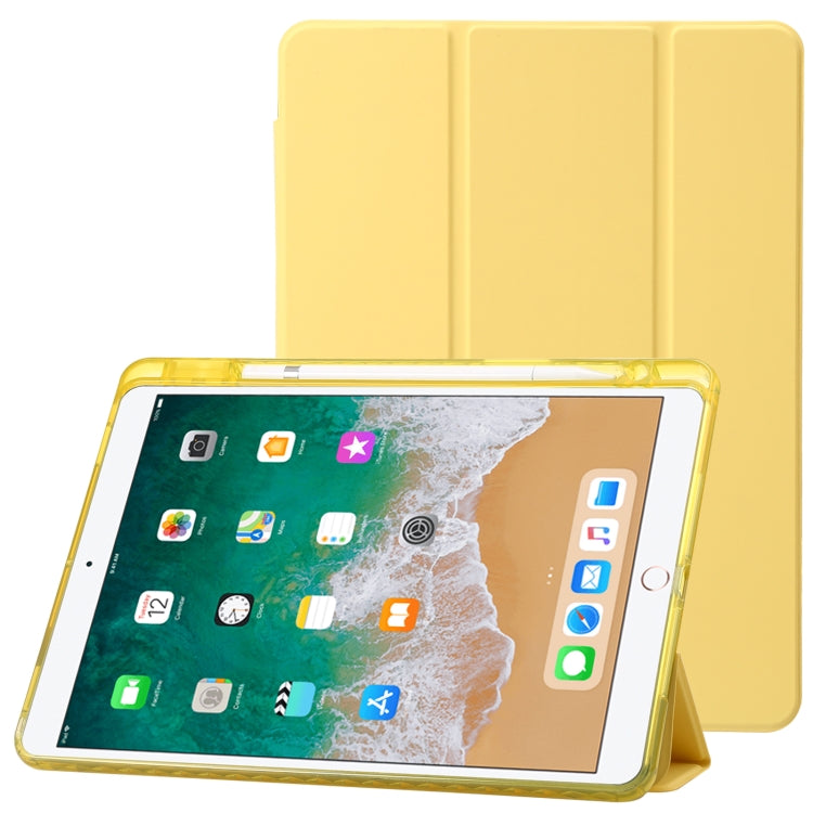 Clear Acrylic 3-Fold Leather Tablet Case For iPad 10.2 2019 / 10.2 2020 / 10.2 2021 / Pro 10.5 2017 / Air 10.5 2019