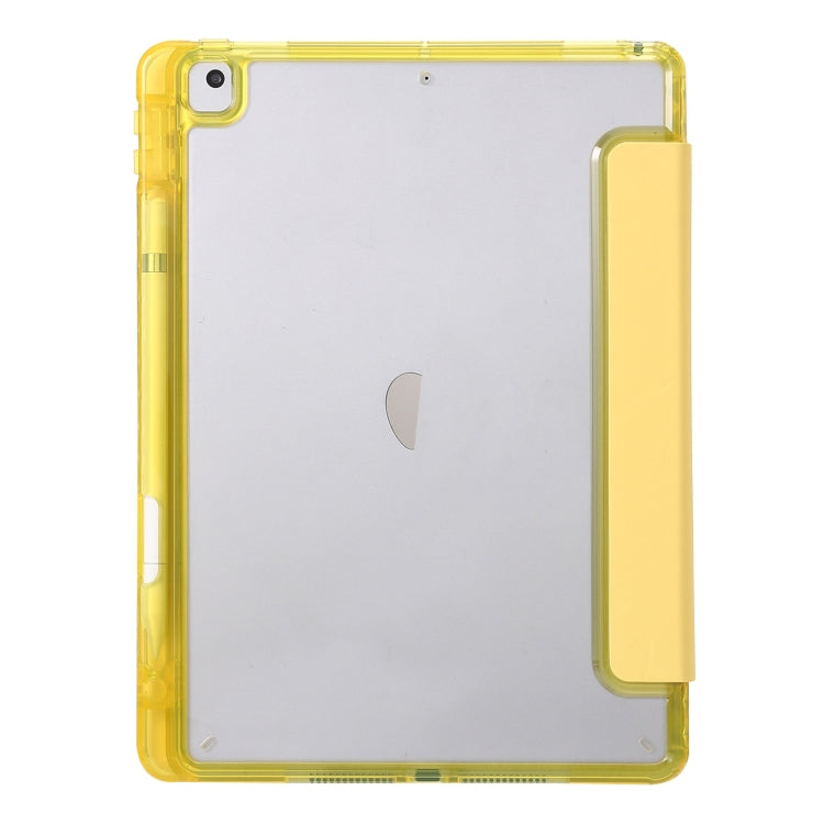 Clear Acrylic 3-Fold Leather Tablet Case For iPad 10.2 2019 / 10.2 2020 / 10.2 2021 / Pro 10.5 2017 / Air 10.5 2019