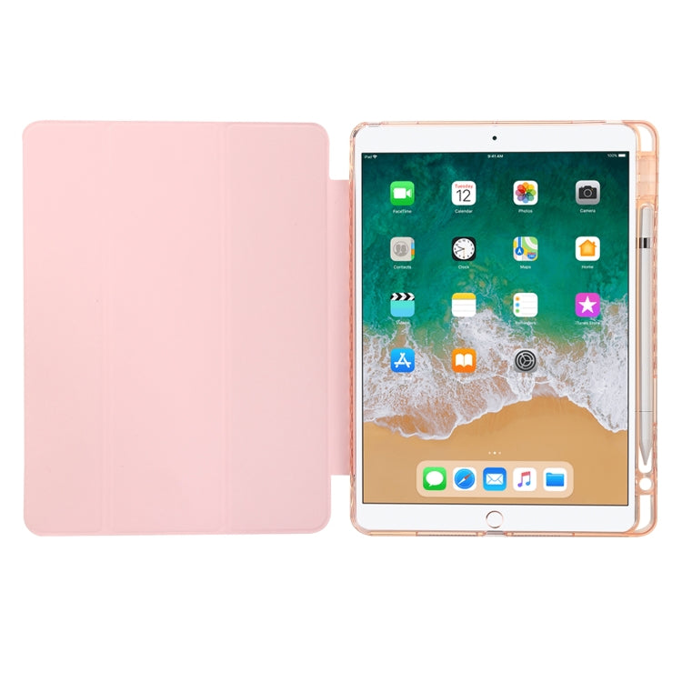 Clear Acrylic 3-Fold Leather Tablet Case For iPad 10.2 2019 / 10.2 2020 / 10.2 2021 / Pro 10.5 2017 / Air 10.5 2019