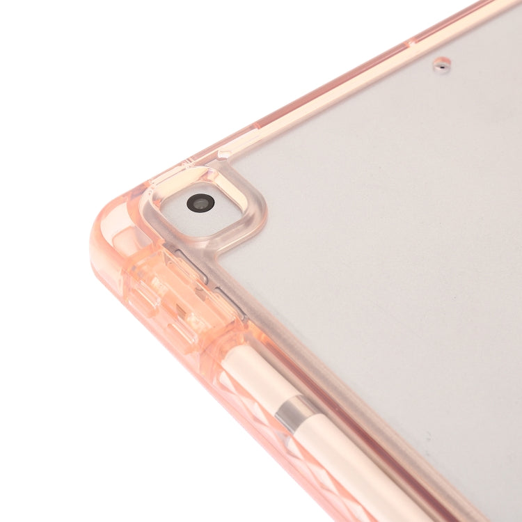 Clear Acrylic 3-Fold Leather Tablet Case For iPad 10.2 2019 / 10.2 2020 / 10.2 2021 / Pro 10.5 2017 / Air 10.5 2019